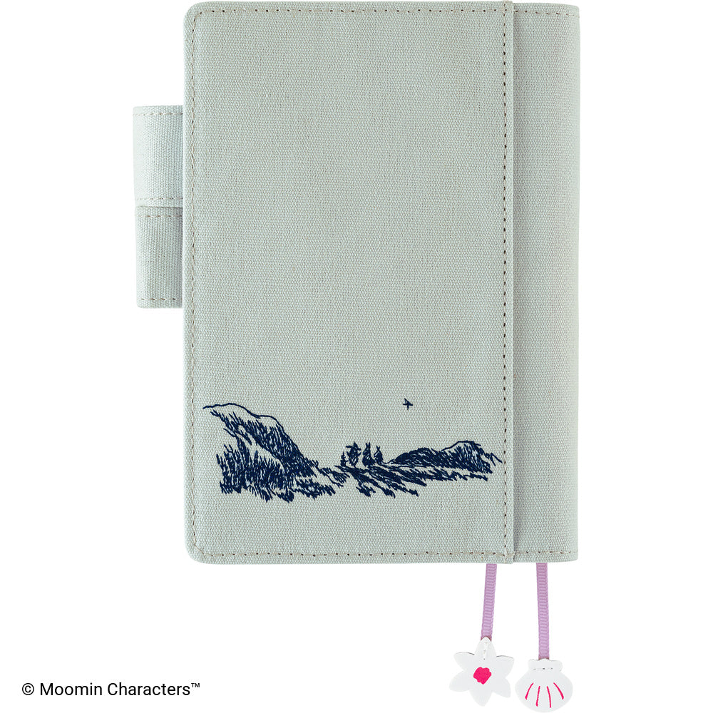 Hobonichi Original A6 Cover - Moomin: My Yard - Pale Mint