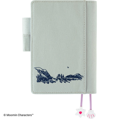 Hobonichi Original A6 Cover - Moomin: My Yard - Pale Mint