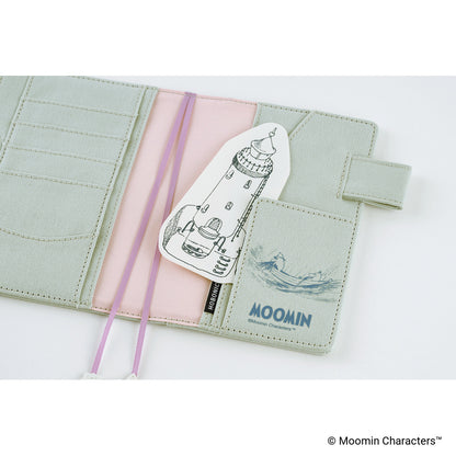 Hobonichi Original A6 Cover - Moomin: My Yard - Pale Mint