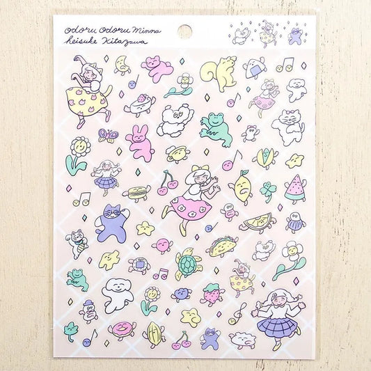 Cozyca x Heisuke Kitazawa - Sticker Sheet - Odoru Odoru Minna