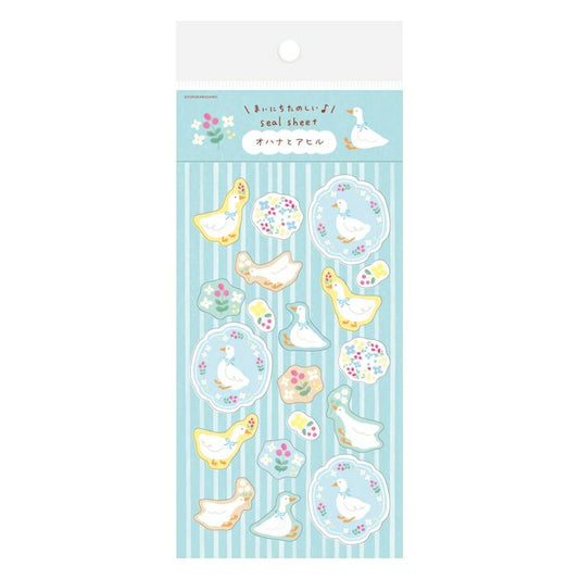 Furukawashiko Sticker Sheet - Ohana And Duck