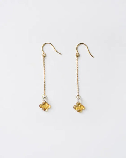 HARIO Lampwork Factory x Iida Umbrella Store - Glass Earrings - Osmanthus Amber