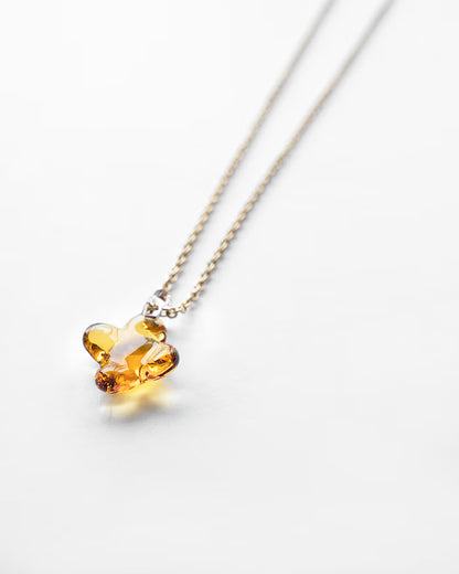 HARIO Lampwork Factory x Iida Umbrella Store - Glass Necklace - Osmanthus Amber