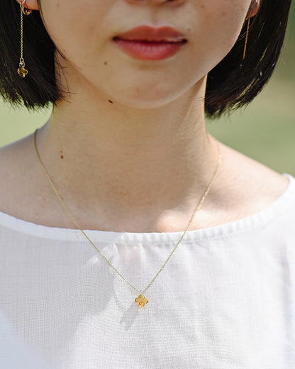 HARIO Lampwork Factory x Iida Umbrella Store - Glass Necklace - Osmanthus Amber