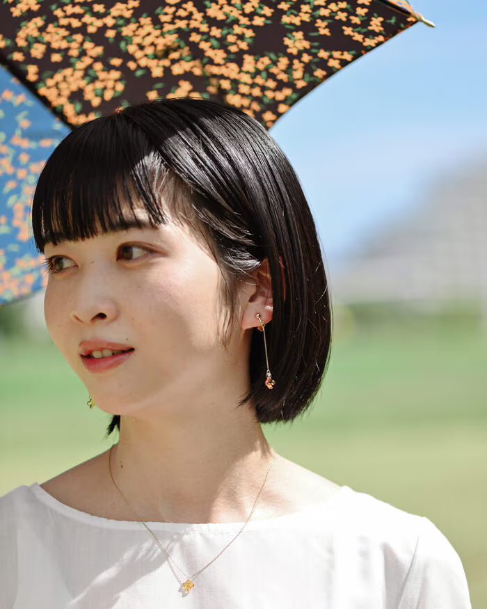 HARIO Lampwork Factory x Iida Umbrella Store - Glass Necklace - Osmanthus Amber