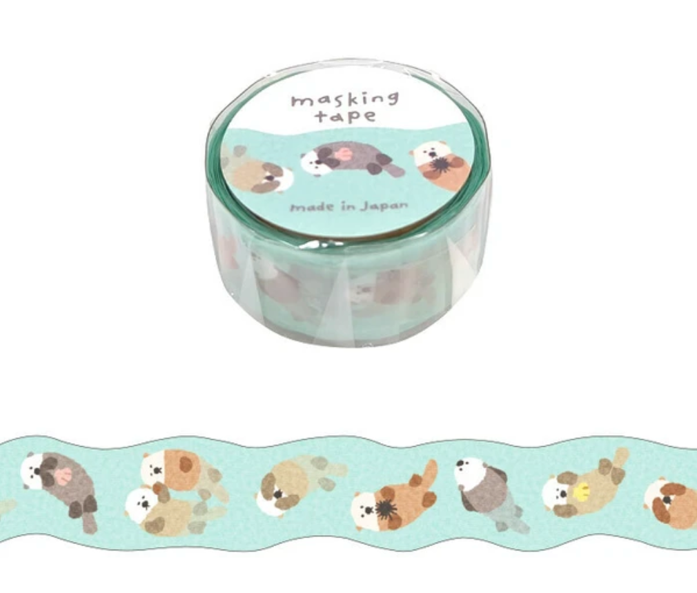 Mind Wave Die-Cut Washi Tape - Hokkori - Sea Otter