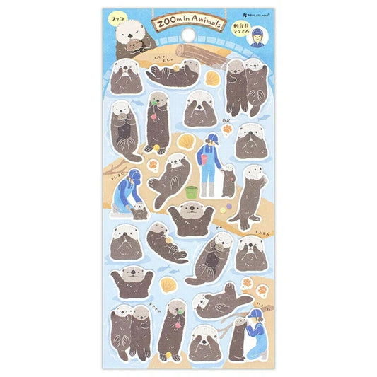 NB ZOOm In Animals Sticker Sheet - Otter