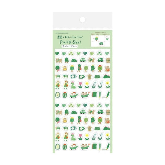 Furukawashiko Watashi-Biyori Daily Sticker - Outing Green