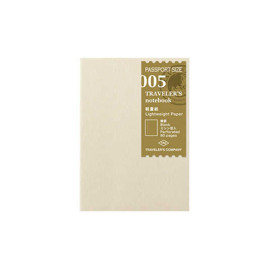 TRAVELER's Passport Size Refill - Light Paper P05