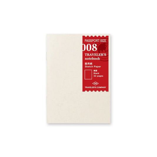 TRAVELER's Passport Size Refill - Sketch Paper P08