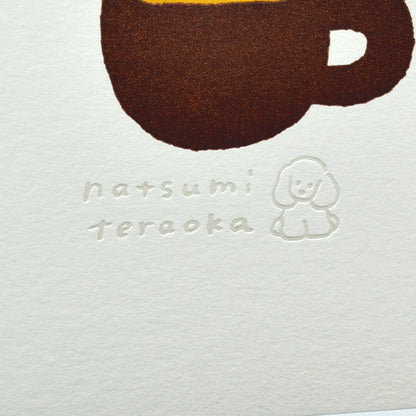 Natsumi Teraoka - Letterpress Art Print - Pancakes