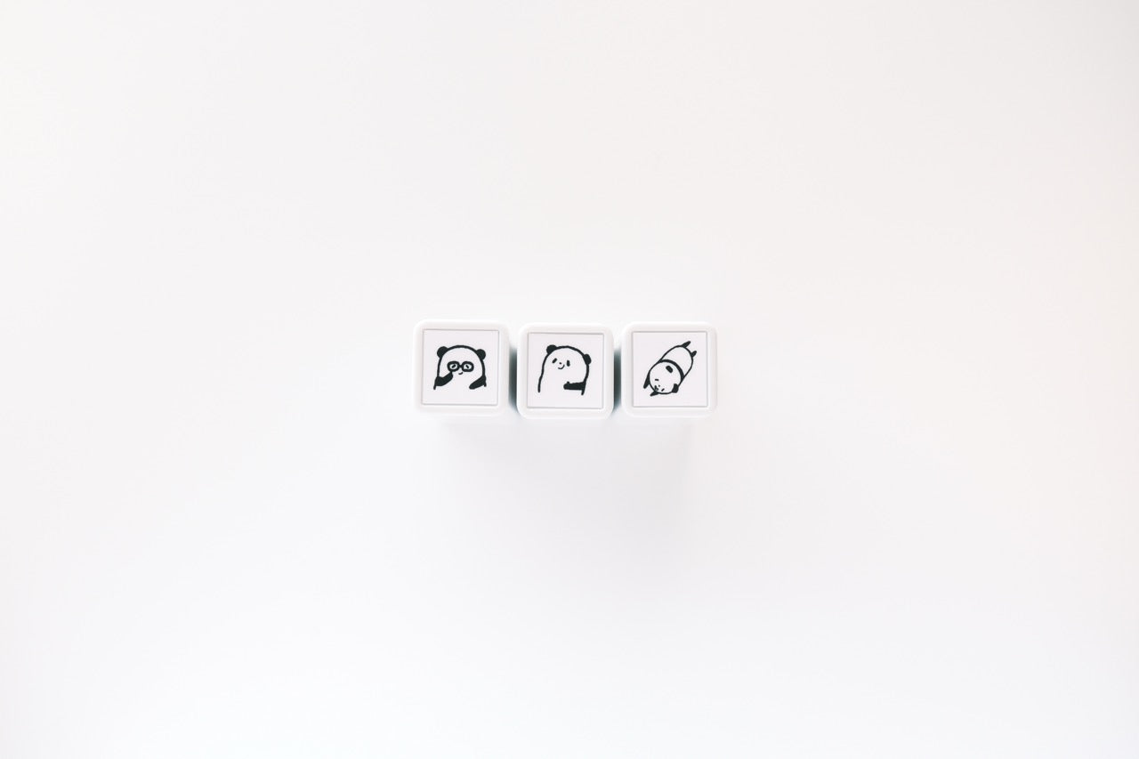 Sanby Pre-Inked Mini Stamp Set - Panda