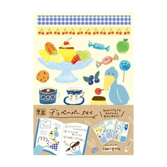 Furukawa Shiko Watashi-Biyori Deco Paper Set - Blue