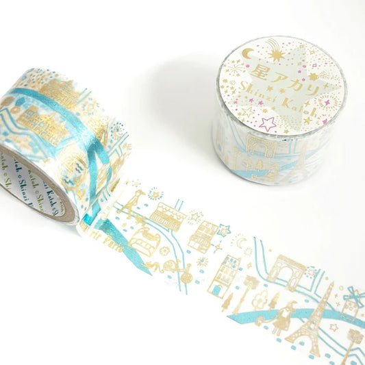 Shinzi Katoh Washi Tape - Hoshiakari - Paris