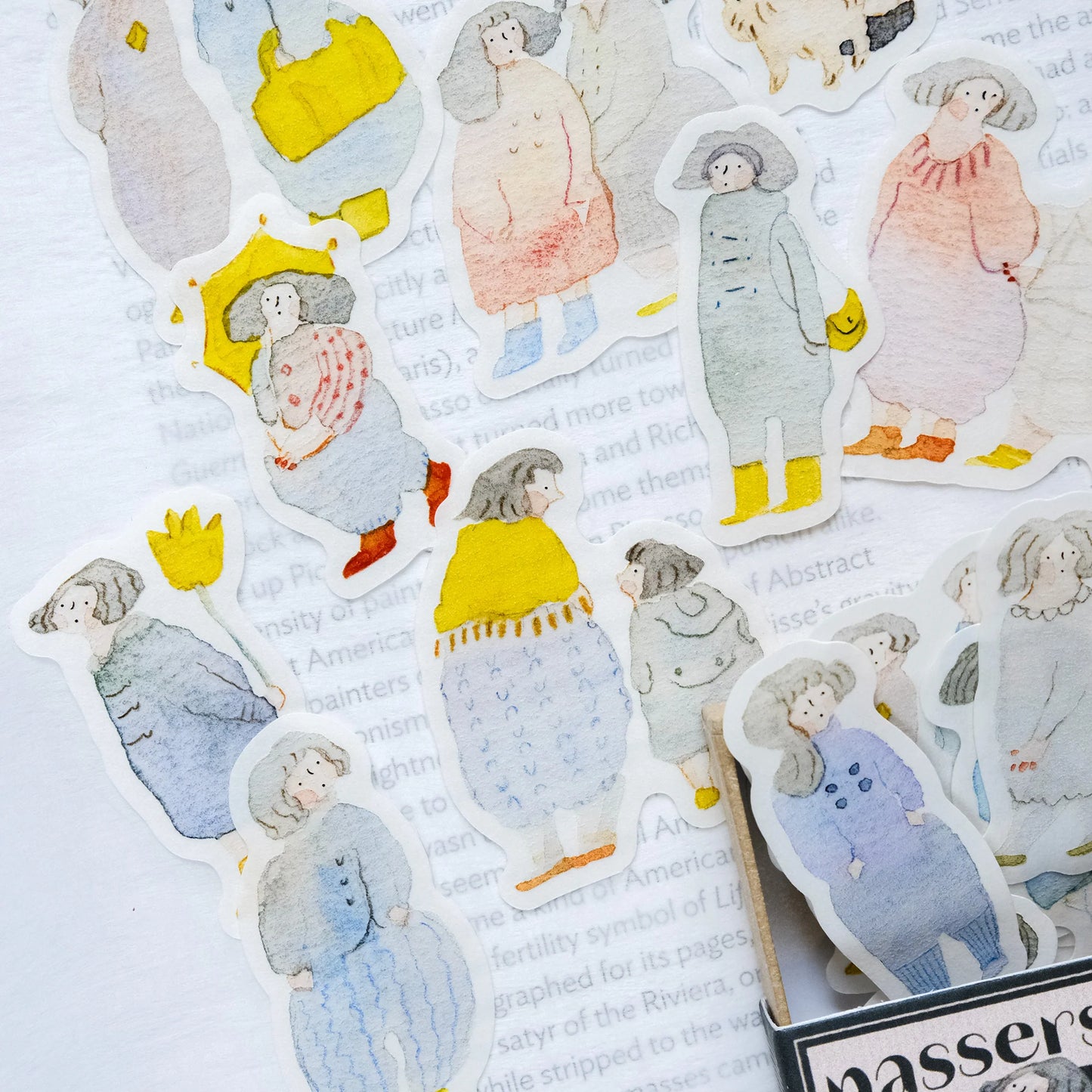 dodolulu - Washi Flake Stickers - Matchbox Series - Passers-by