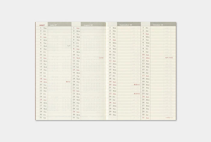 TRAVELER's Passport Size Refill - 2027 Weekly