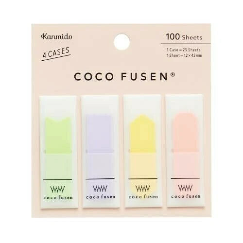 Kanmido Coco Fusen Color Sticky Notes - Medium