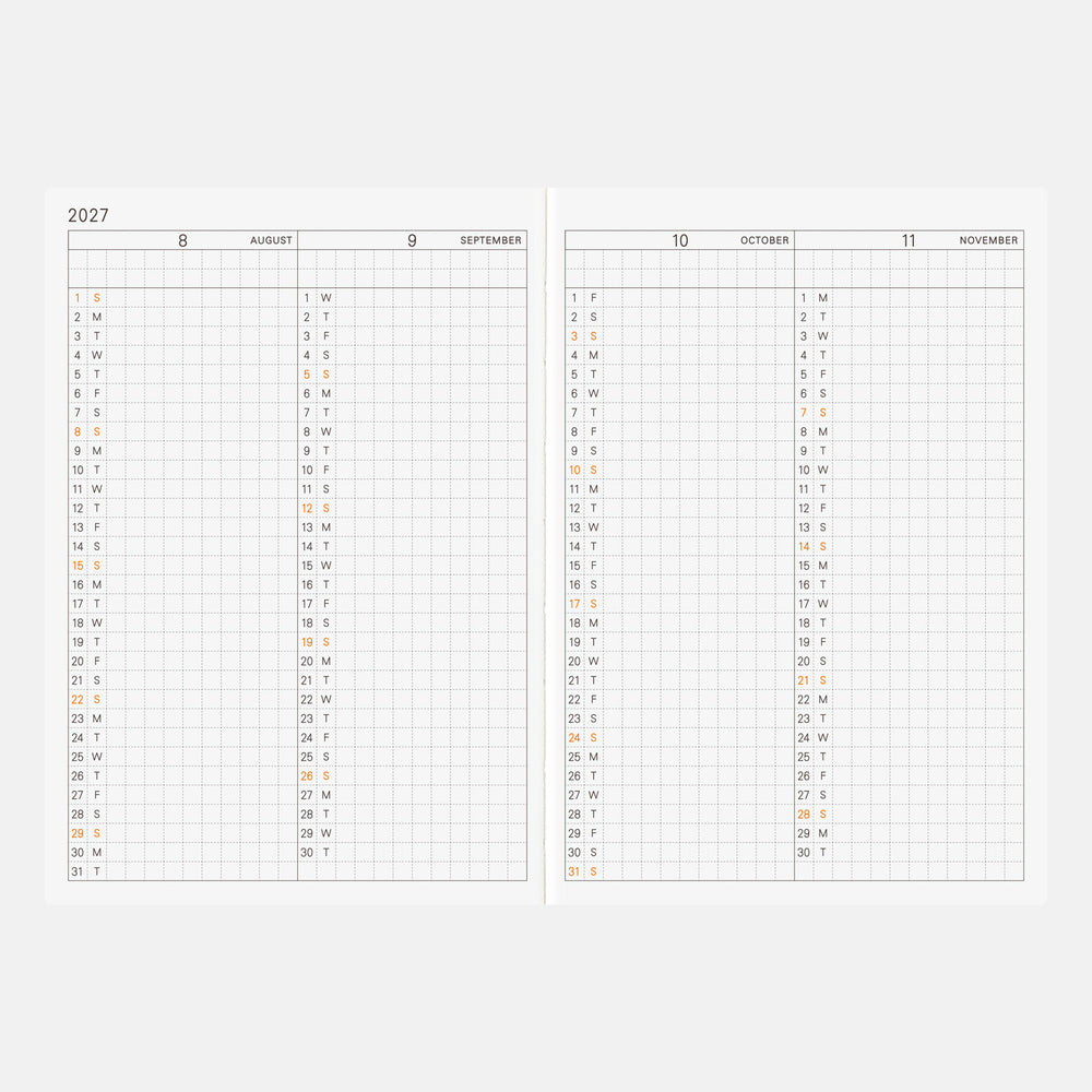 Hobonichi Techo 2027 English Planner - A6