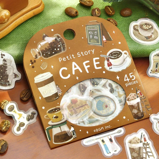 BGM Flake Stickers - Petit Story Series - Cafe