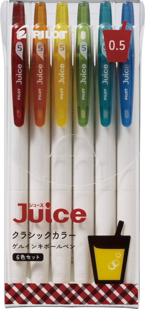 Pilot Juice Gel Pen - 0.5mm - Set of 6 - Classic Color