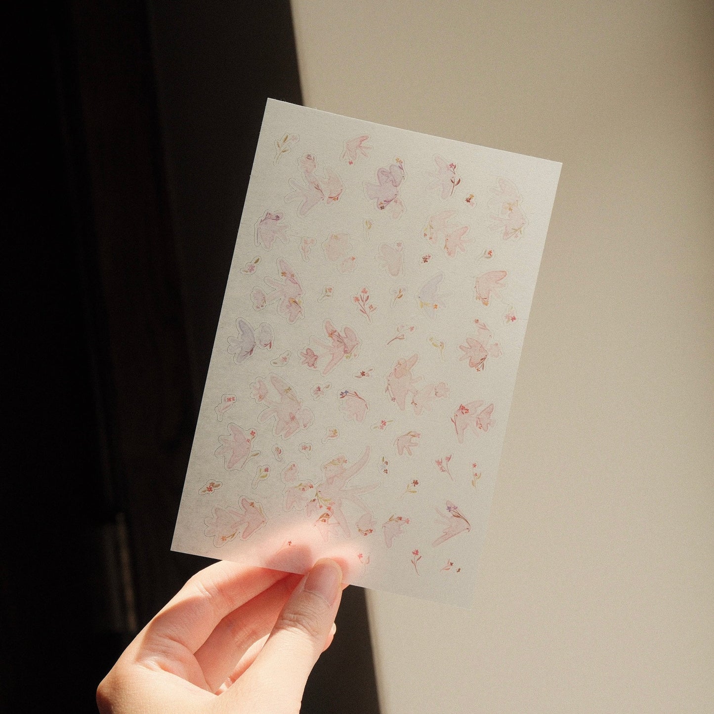 mikan manta - Sticker Sheet - Pink Birds