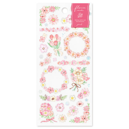 Mind Wave Sticker Sheet - Pink Floria