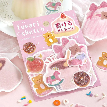 BGM Flake Stickers - Fuwari Sketch Series - Pink