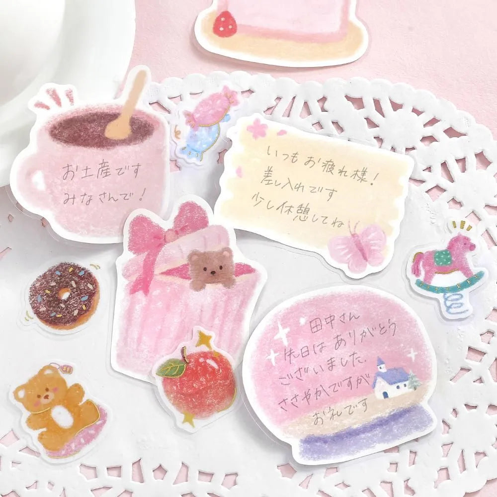 BGM Flake Stickers - Fuwari Sketch Series - Pink