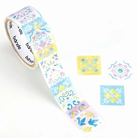 Bande Washi Tape Sticker Roll - Pink Sugar Tiles