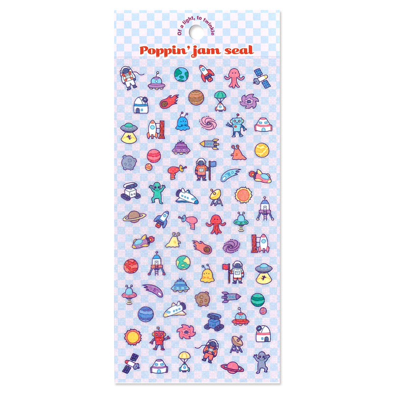 Mind Wave Sticker Sheet - Poppin' Jam Seal - Planet