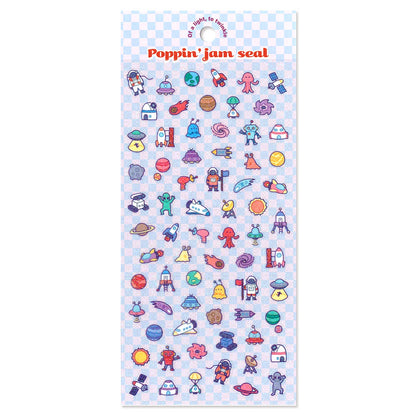 Mind Wave Sticker Sheet - Poppin' Jam Seal - Planet