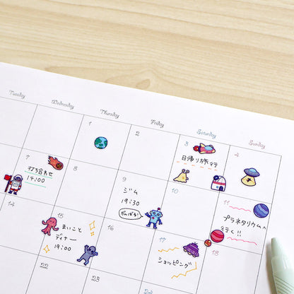 Mind Wave Sticker Sheet - Poppin' Jam Seal - Planet