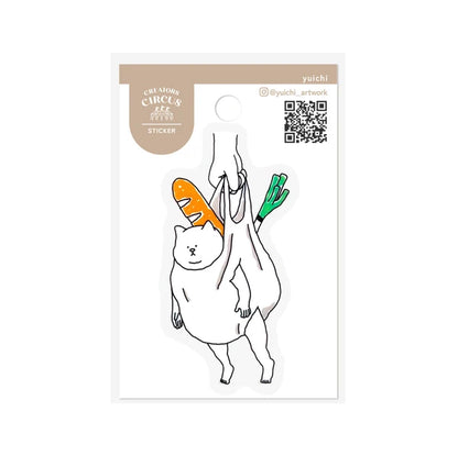Frontier - Creators Circus Sticker - Plastic Bag Cat