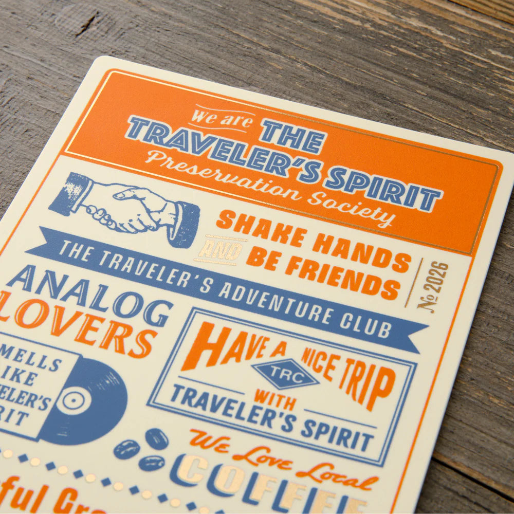 TRAVELER'S Notebook 2026 - Regular Size Plastic Sheet