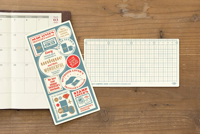 TRAVELER's Notebook 2027 - Plastic Sheet - Regular Size