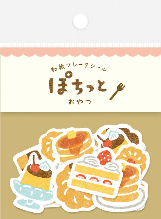 Furukawashiko Pochitto Washi Flake Sticker - Snack
