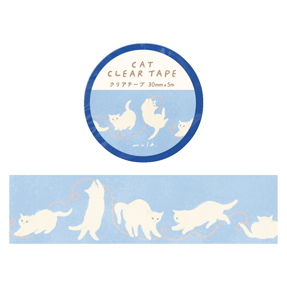 RYU-RYU x mula - Cat Clear Tape - Polka Cat