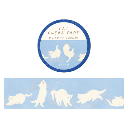 RYU-RYU x mula - Cat Clear Tape - Polka Cat