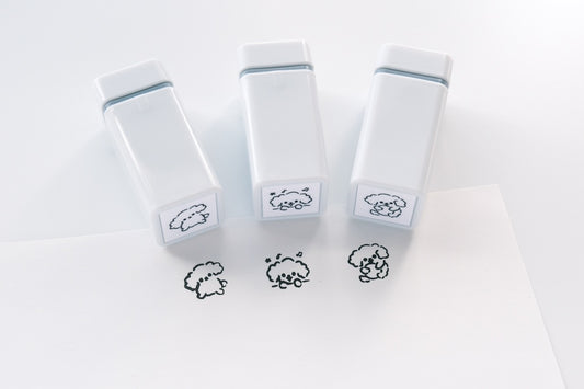 Sanby Pre-Inked Mini Stamp Set - Toy Poodle