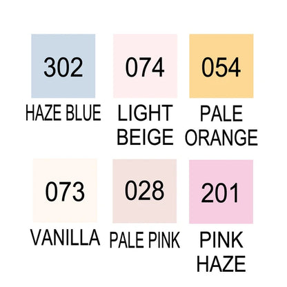 Kuretake - ZIG Clean Color Real Brush Pens - 6 Color Set - Portrait Colors I