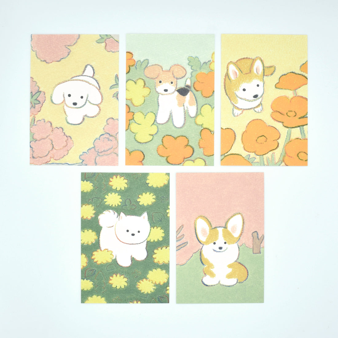 Natsumi Teraoka - Postcard Set - A Dog and Spring Flowers