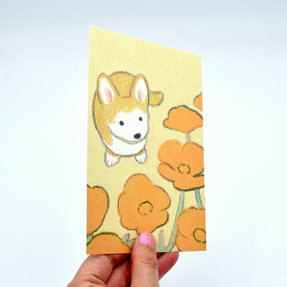 Natsumi Teraoka - Postcard Set - A Dog and Spring Flowers