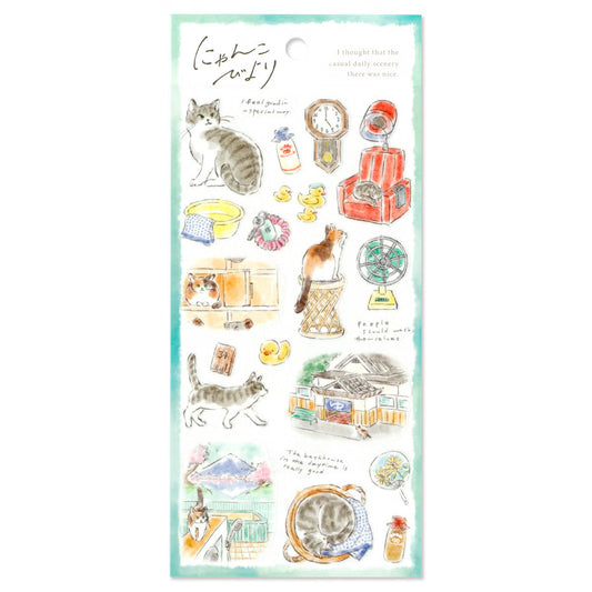 Mind Wave Nyanko Biyori Sticker Sheet - Public Bath