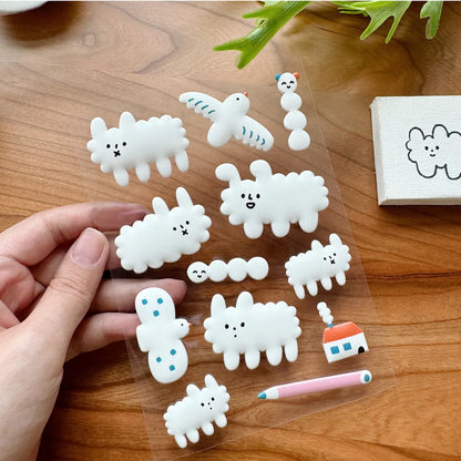Yohand Studio Puffy Sticker Sheet - Dog Clouds