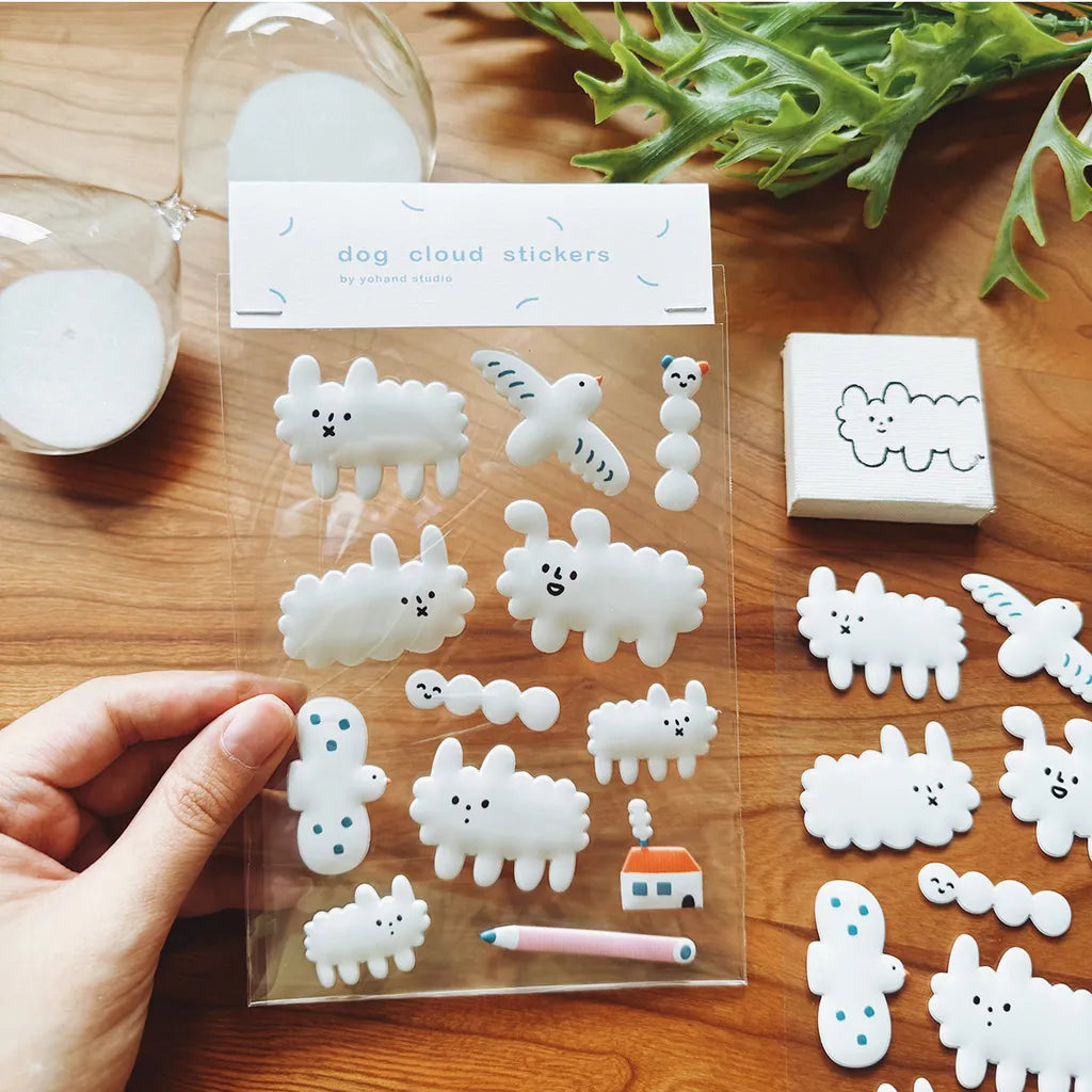 Yohand Studio Puffy Sticker Sheet - Dog Clouds