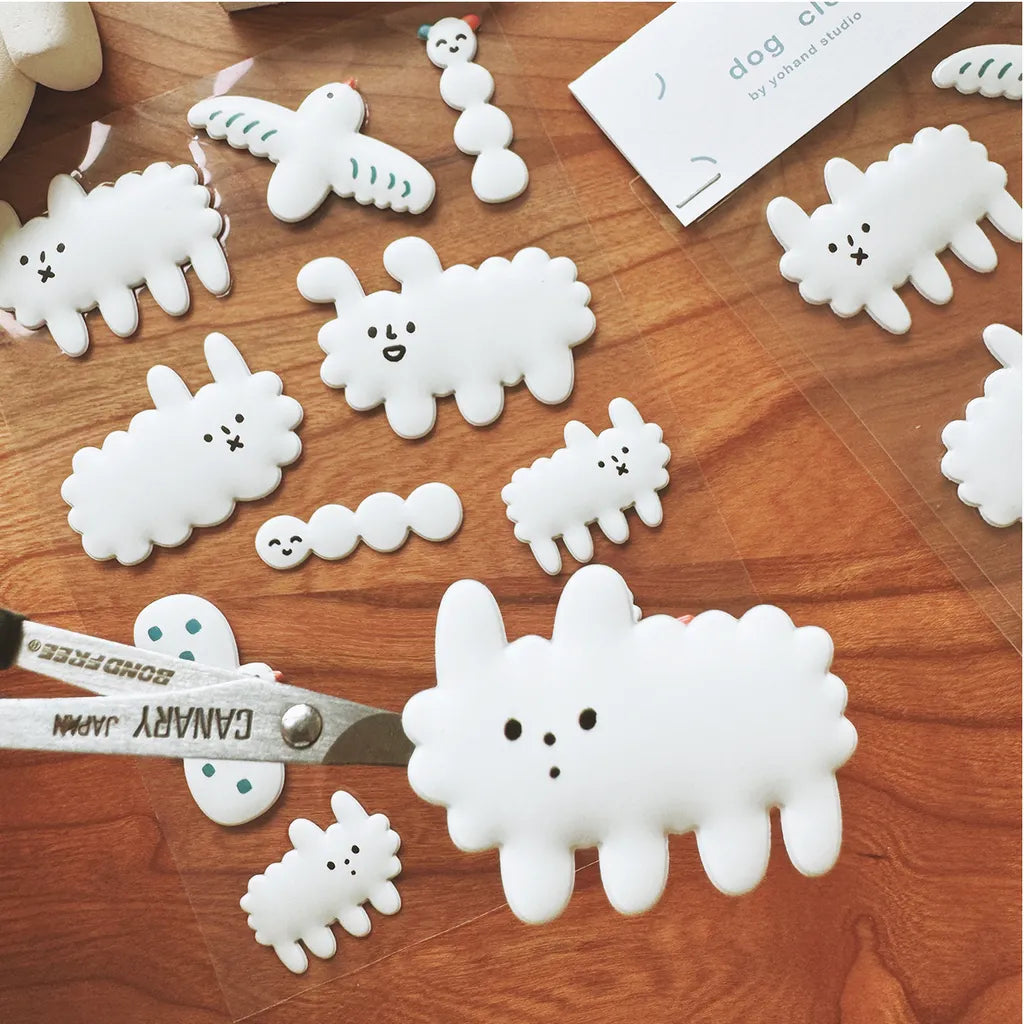 Yohand Studio Puffy Sticker Sheet - Dog Clouds