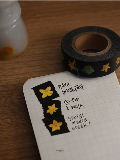 Zagne Korea Washi Tape - Pumpkin Flower