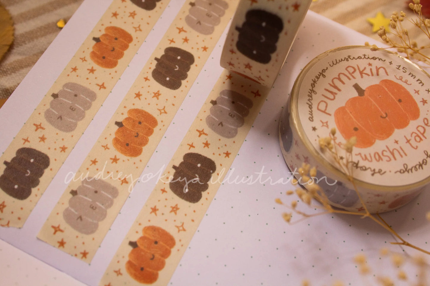 Okeya Stationery Co. - Washi Tape - Pumpkin Pattern