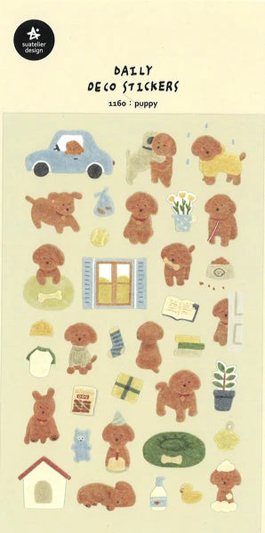 Suatelier Daily Deco Stickers - No.1160 | Puppy