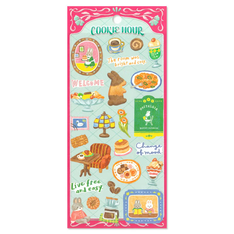 Mind Wave Cookie Hour Sticker Sheet - Rabbit Cookie